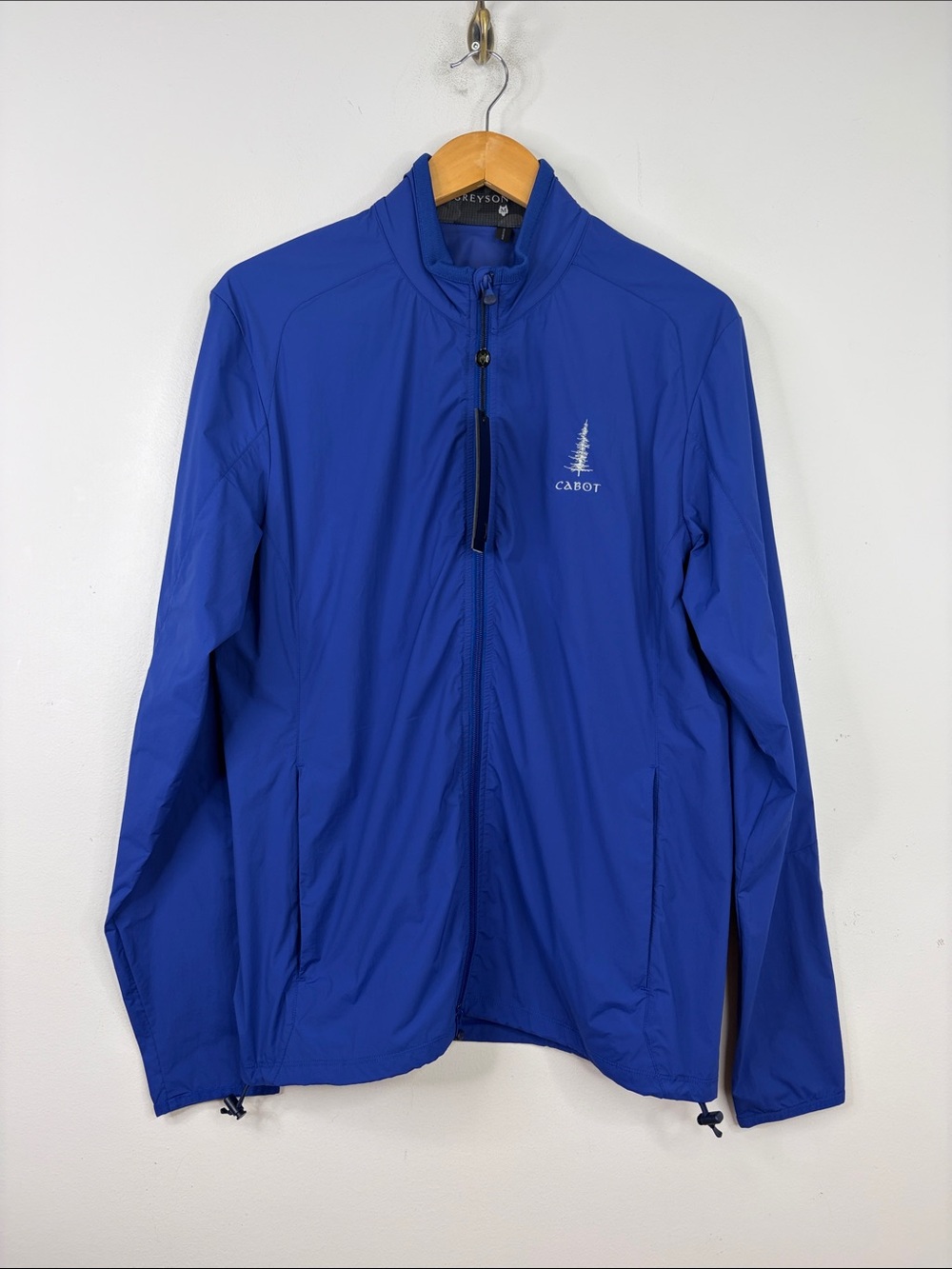 New Greyson Trailwolf Jacket Men Medium Blue Full Zip Golf Technical Windbreaker